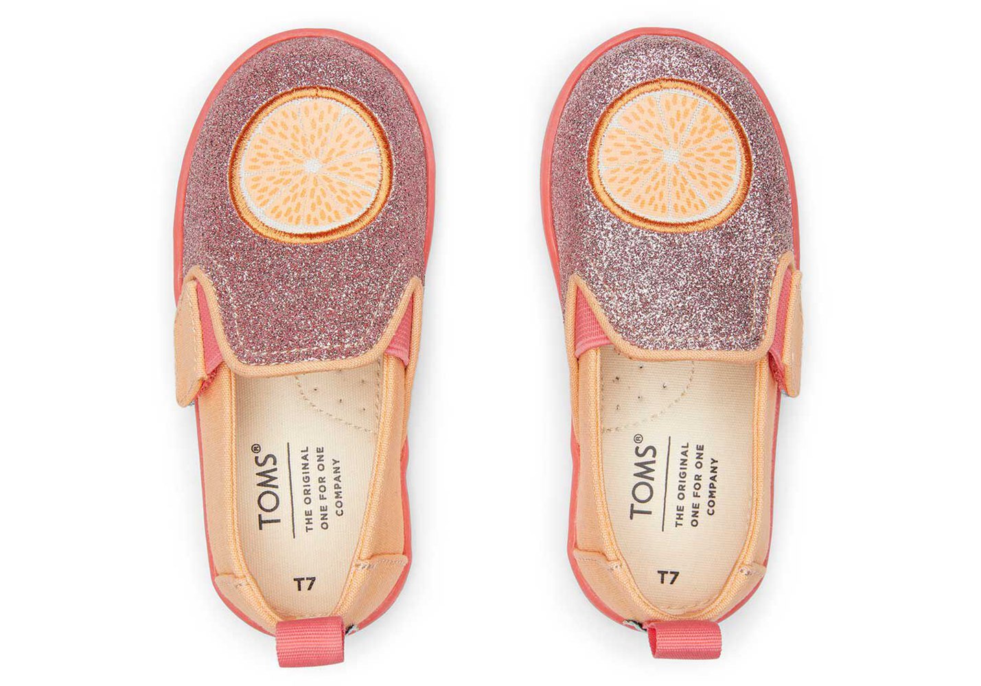 Toms Espadryle Dziecięce Pomarańczowe - Alpargata Tiny Orange - 20HKAULDX